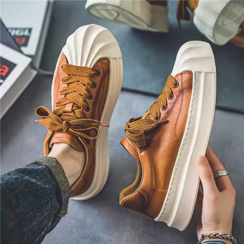 Tênis Masculino Casual em Couro e Macio Leeds - Beefier