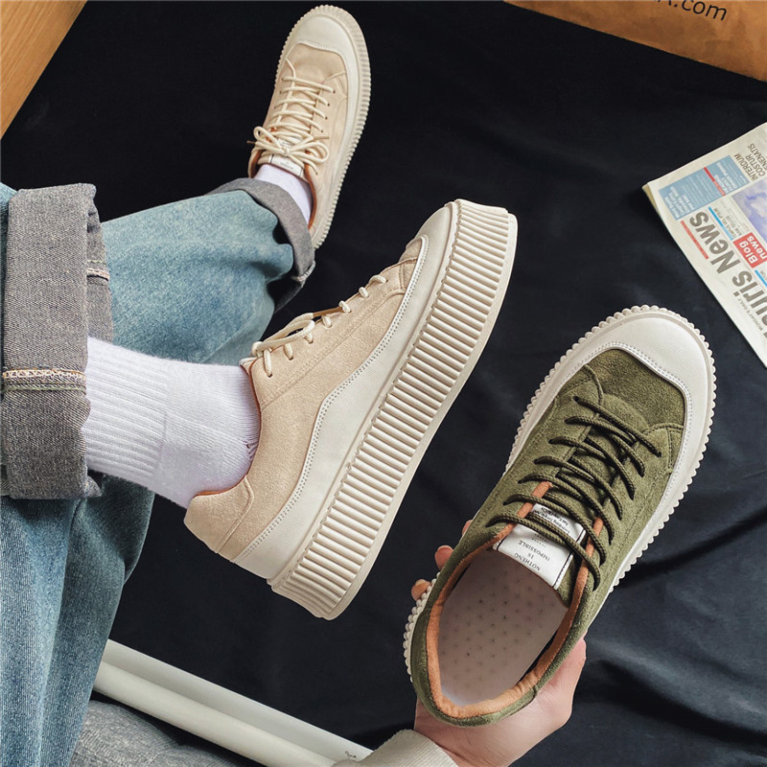 Tênis Masculino Casual em Camurça - Sunshine