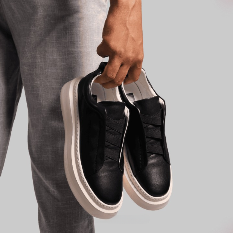 Tênis Masculino Slip-On em Couro Nobre - Califórnia
