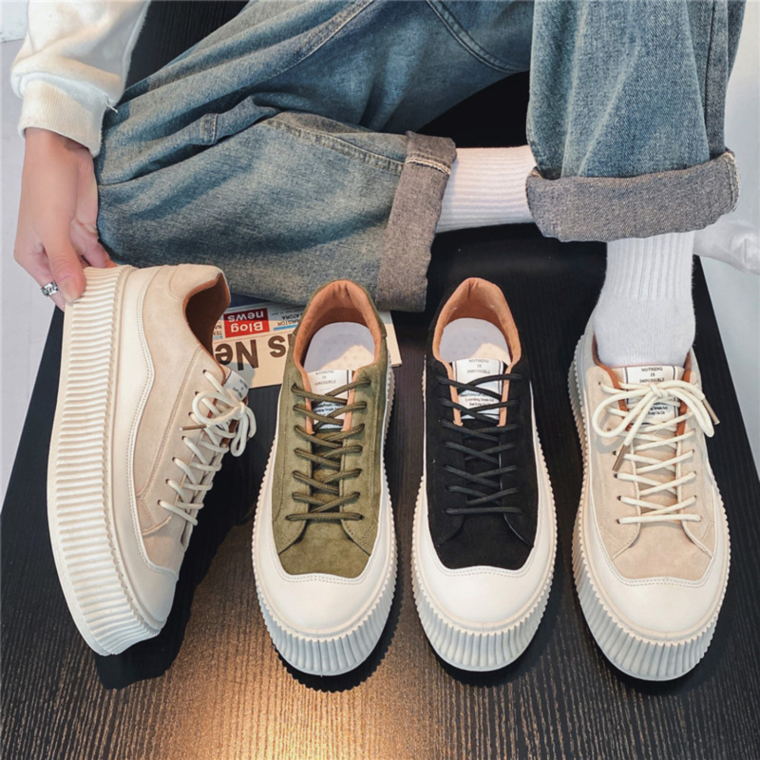 Tênis Masculino Casual em Camurça - Sunshine