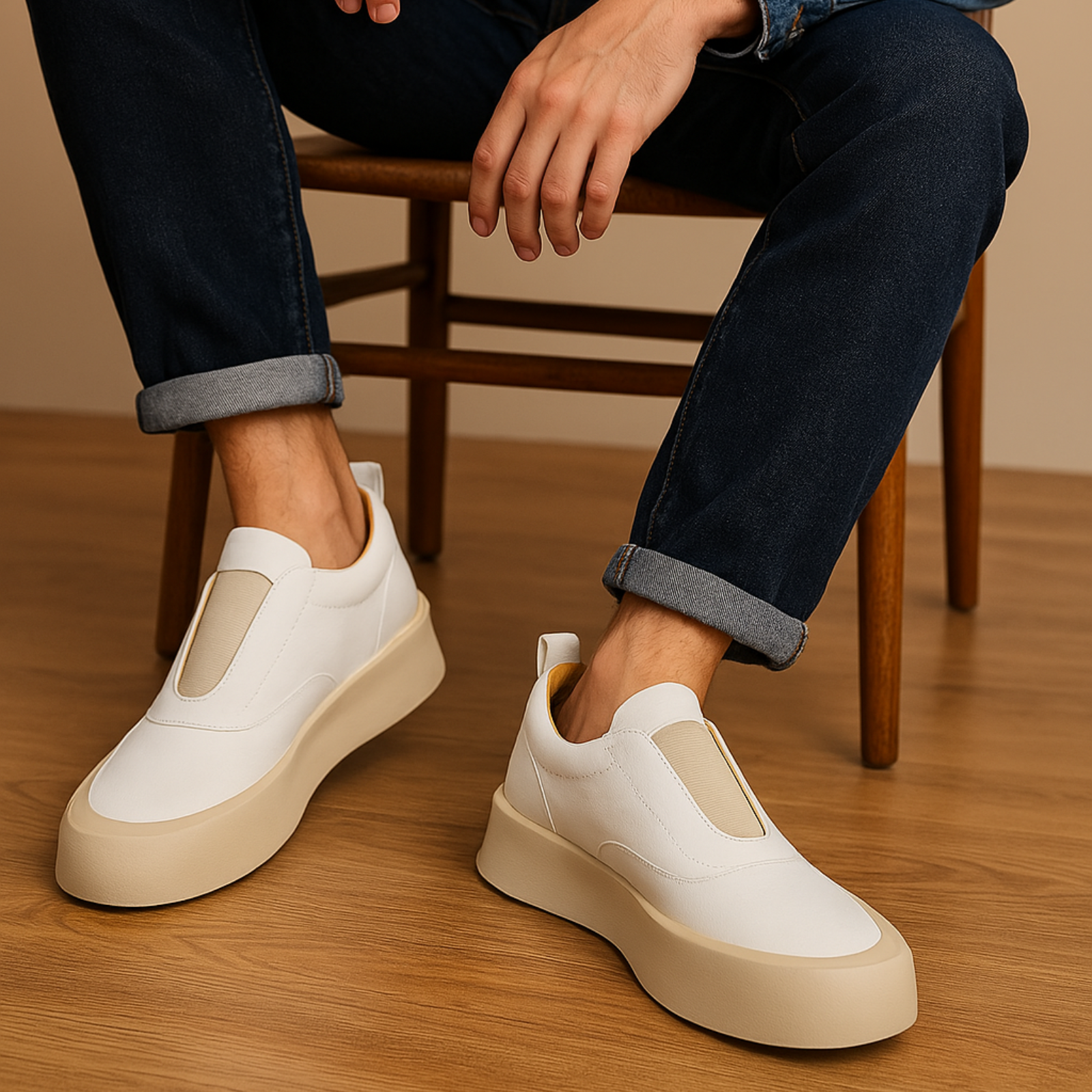 Tênis Casual Slip-On em Couro - Kylian