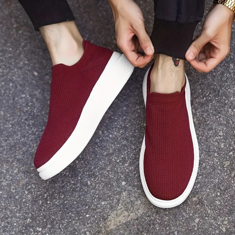 Tênis Slip-On Masculino Minimalista em Malha Premium - Will