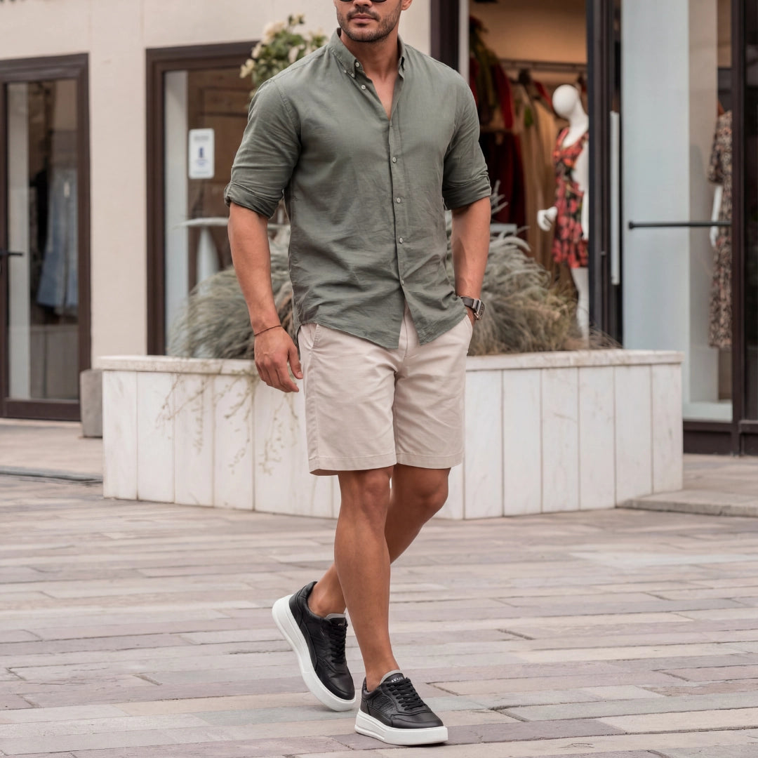 Tênis Masculino Plataforma em Couro - Nice | ARVAN