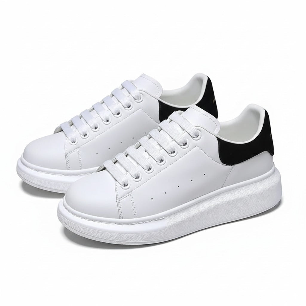 Tênis Masculino Plataforma em Couro Minimalista - Sanches