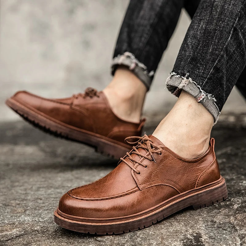 Tênis Casual Masculino em Couro Legítimo - Dorian