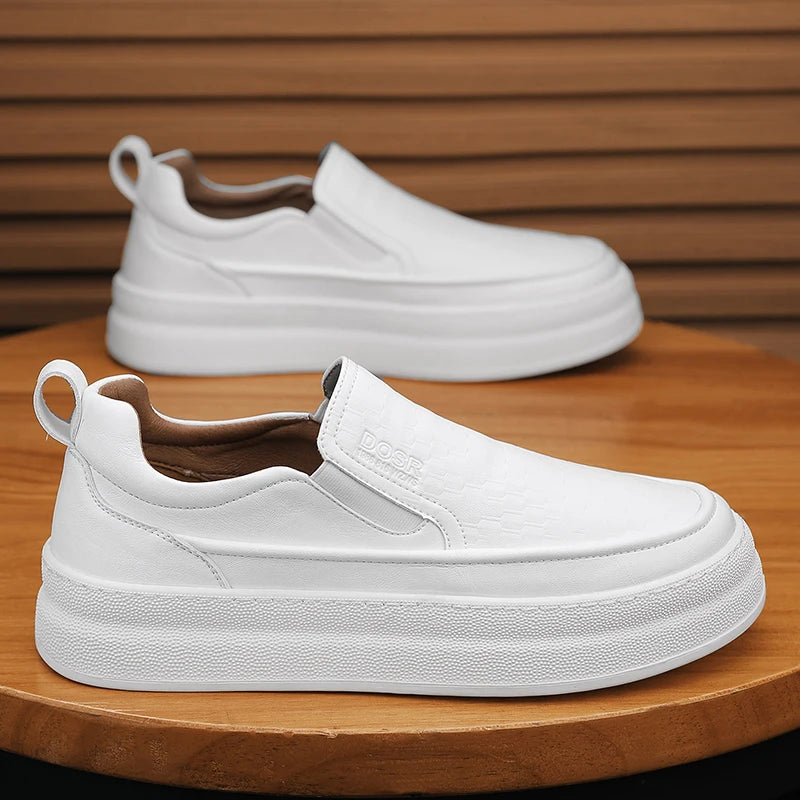 Tênis Masculino Slip-On Casual em Couro - Damien