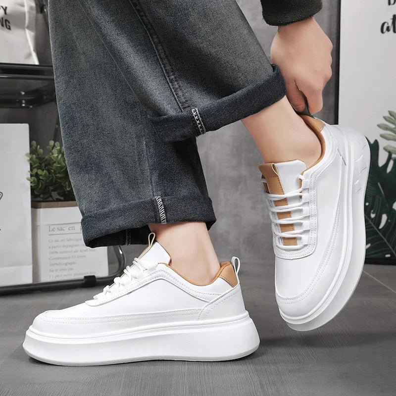 Tênis Masculino Plataforma Leve em Tecido Premium - Milano