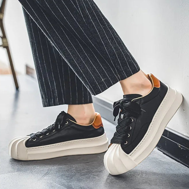 Tênis Masculino Casual em Couro - Leeds | Outlet