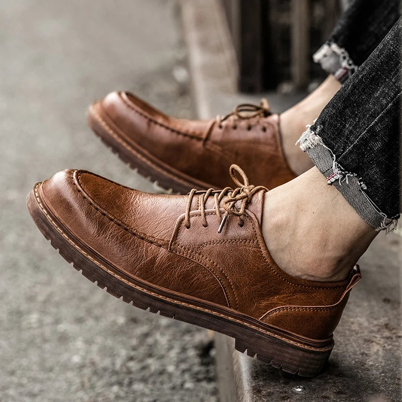 Tênis Casual Masculino em Couro Legítimo - Dorian