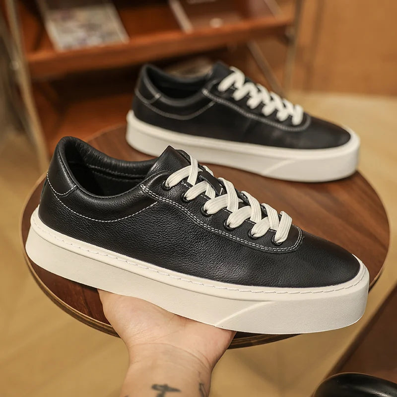 Tênis Masculino Casual em Couro Legítimo - Romano