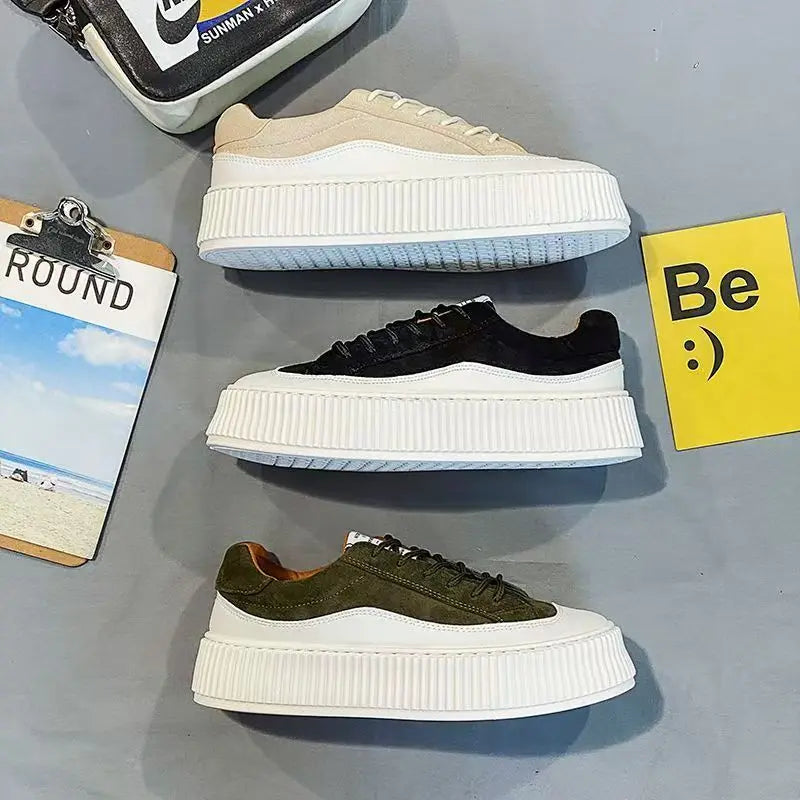 Tênis Masculino Casual em Couro e Minimalista - Sunchine