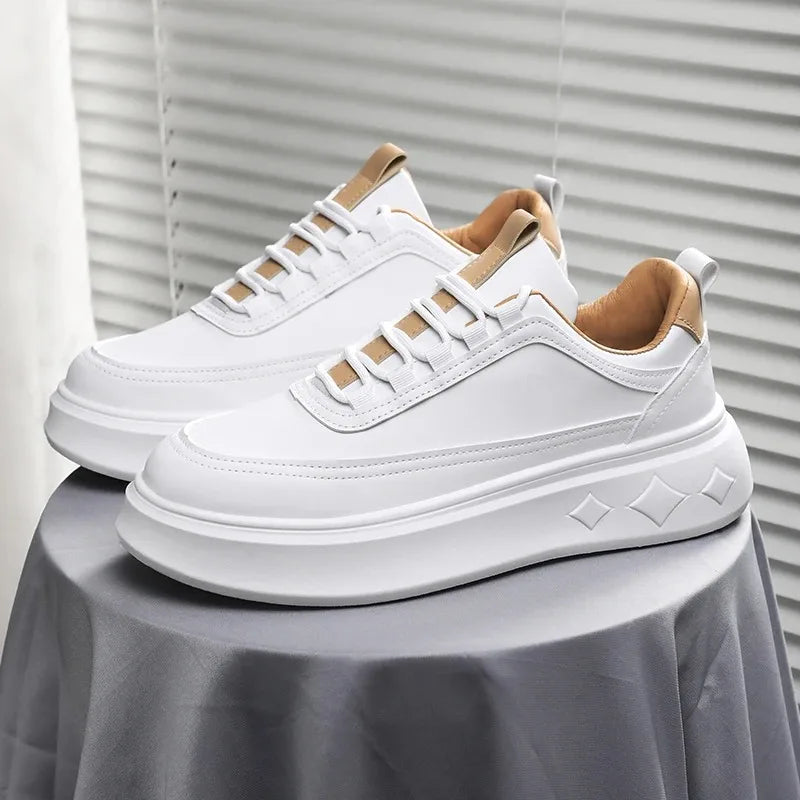 Tênis Masculino Plataforma Leve em Tecido Premium - Milano