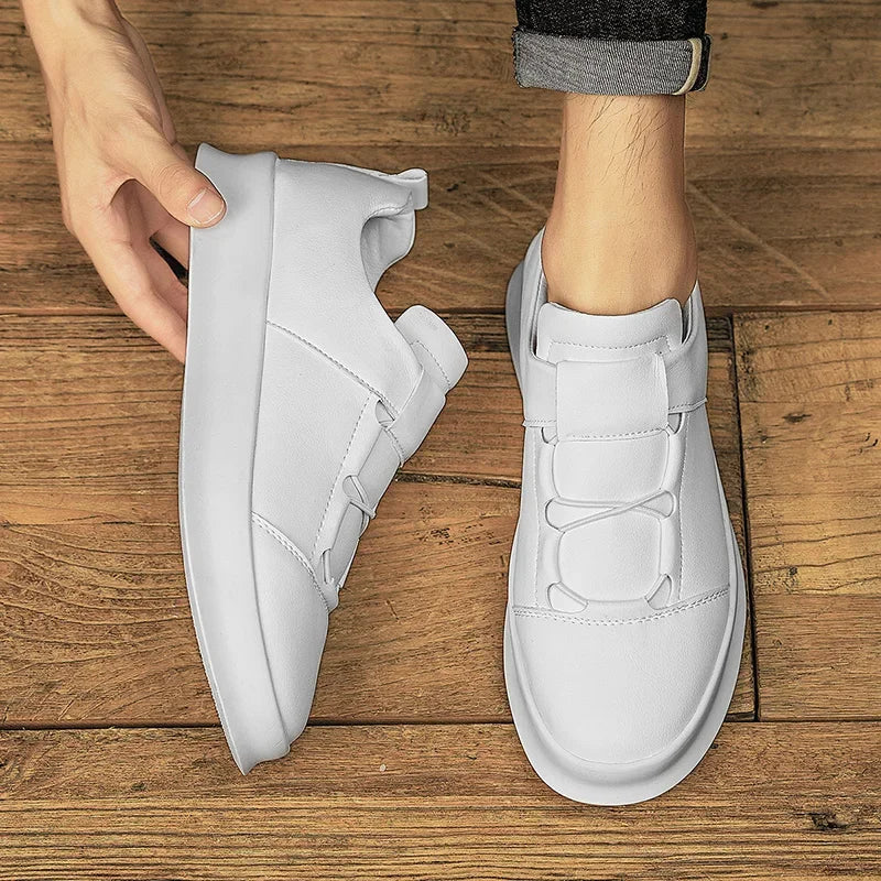 Tênis Masculino Casual Slip-On em Couro e Leve - Vittorio