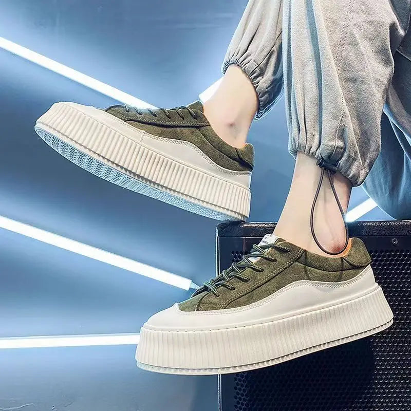 Tênis Masculino Casual em Couro e Minimalista - Sunchine