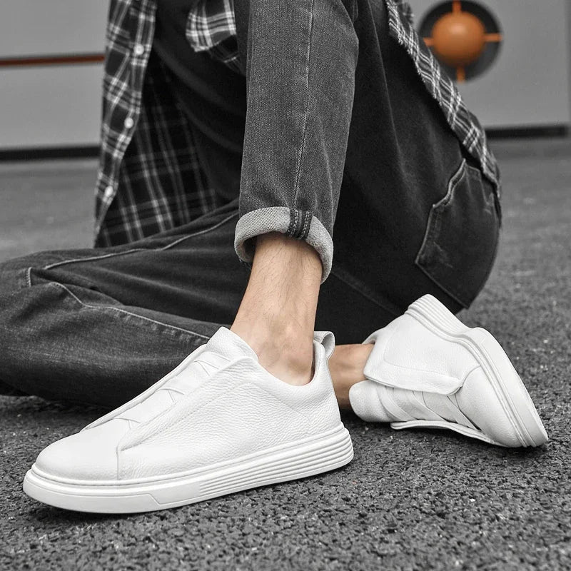 Tênis Masculino Slip-On em Couro - Nantes