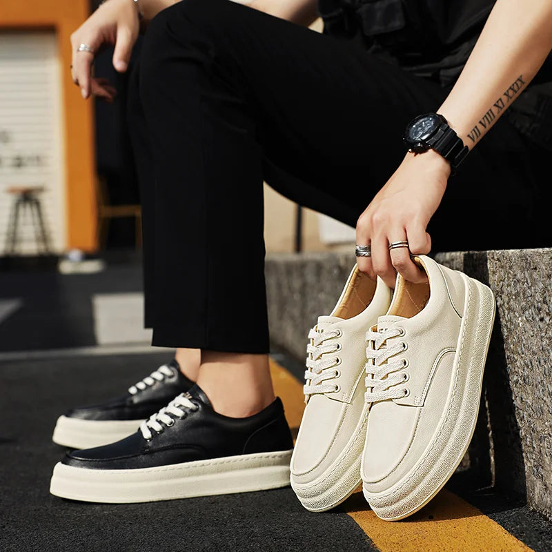 Tênis Casual Masculino em Couro Premium - Orion
