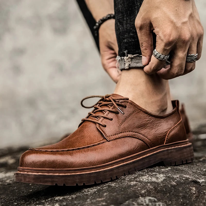 Tênis Casual Masculino em Couro Legítimo - Dorian