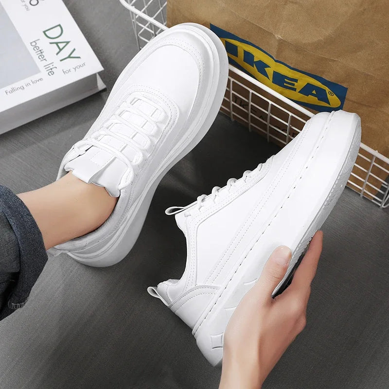 Tênis Masculino Plataforma Leve em Tecido Premium - Milano