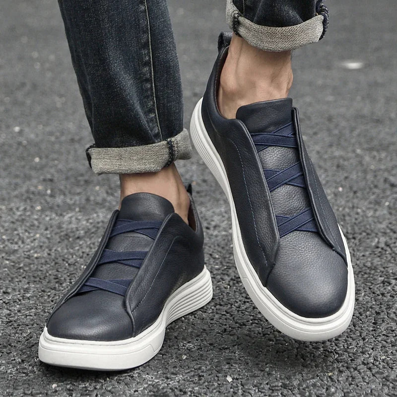 Tênis Masculino Slip-On em Couro - Nantes