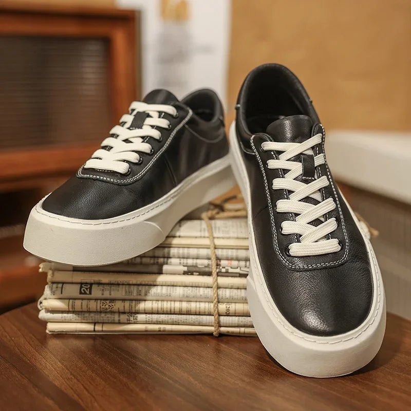 Tênis Masculino Casual em Couro Legítimo - Romano