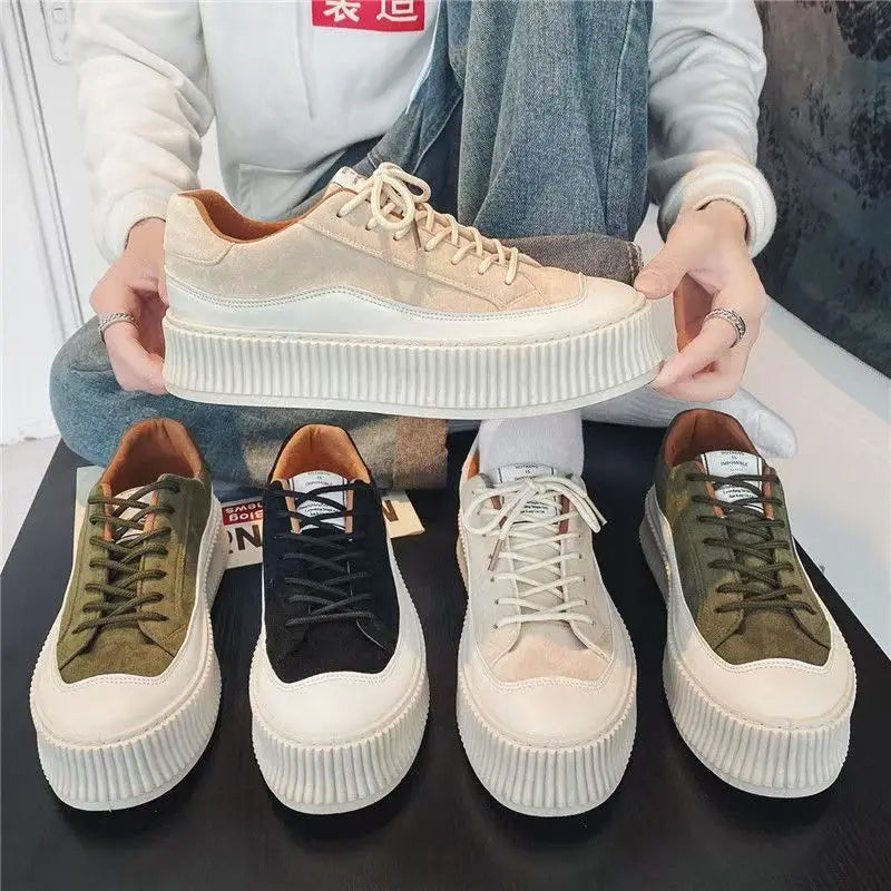 Tênis Masculino Casual em Couro e Minimalista - Sunchine