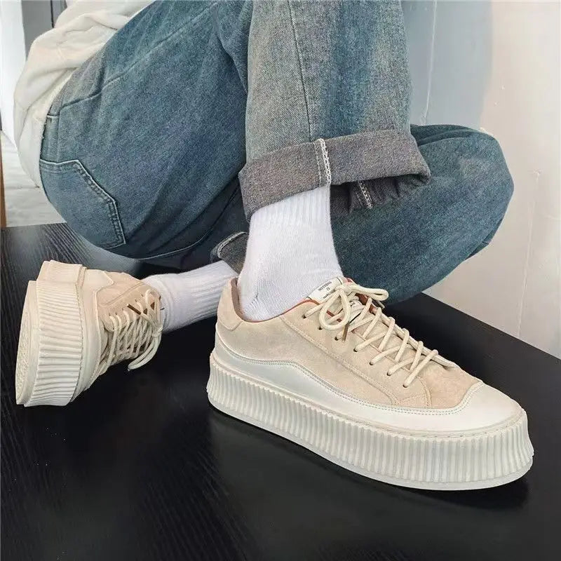 Tênis Masculino Casual em Couro e Minimalista - Sunchine