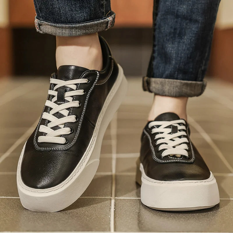 Tênis Masculino Casual em Couro Legítimo - Romano