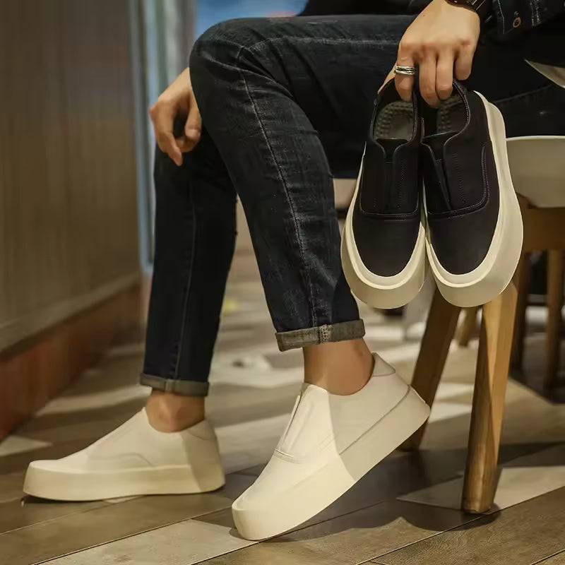 Tênis Masculino Slip-On em Couro Legítimo – Moscou | Outlet