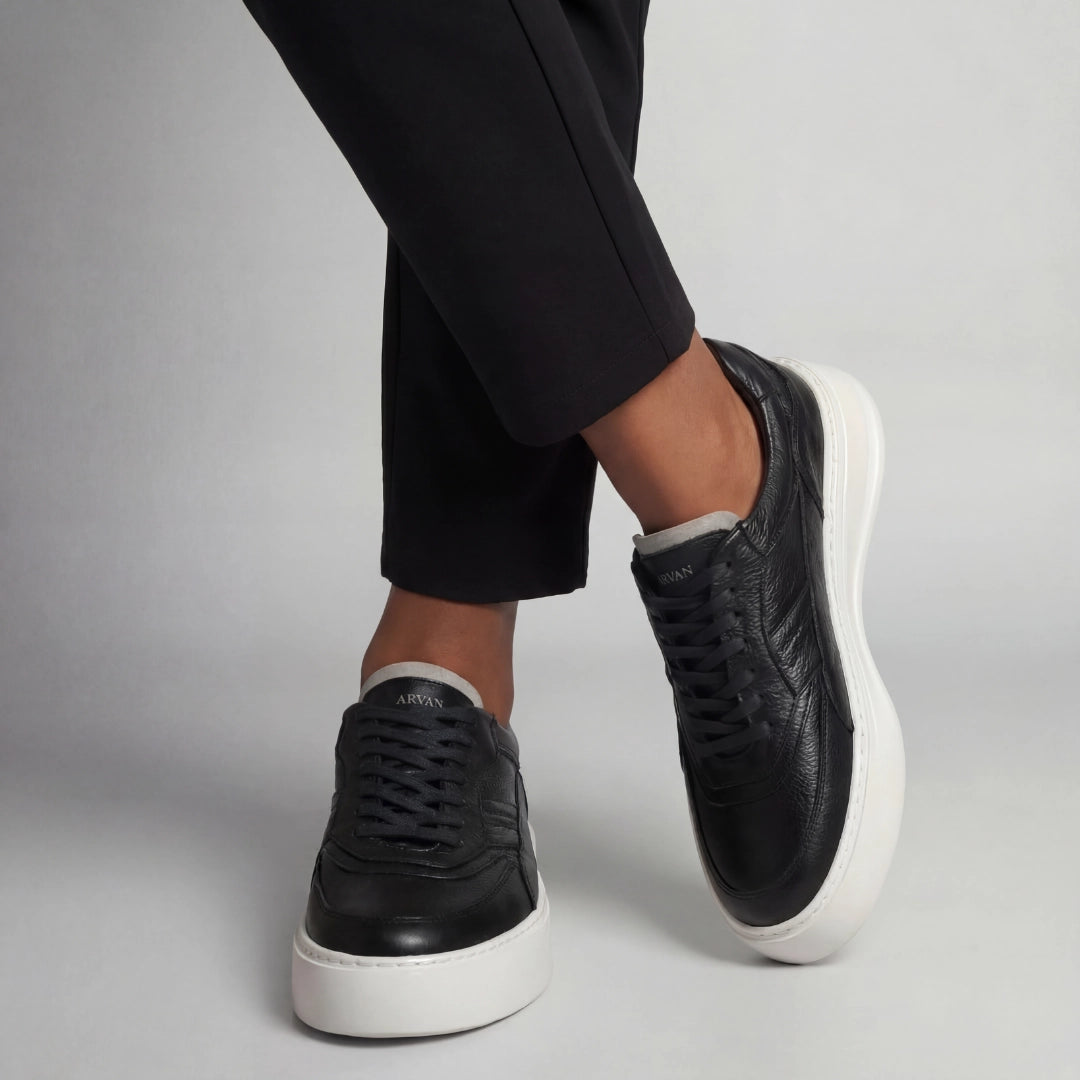 Tênis Masculino Plataforma em Couro - Nice | ARVAN