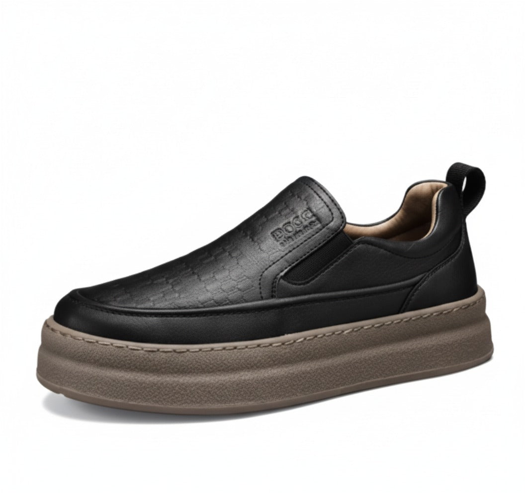Tênis Masculino Slip-On Casual em Couro - Damien
