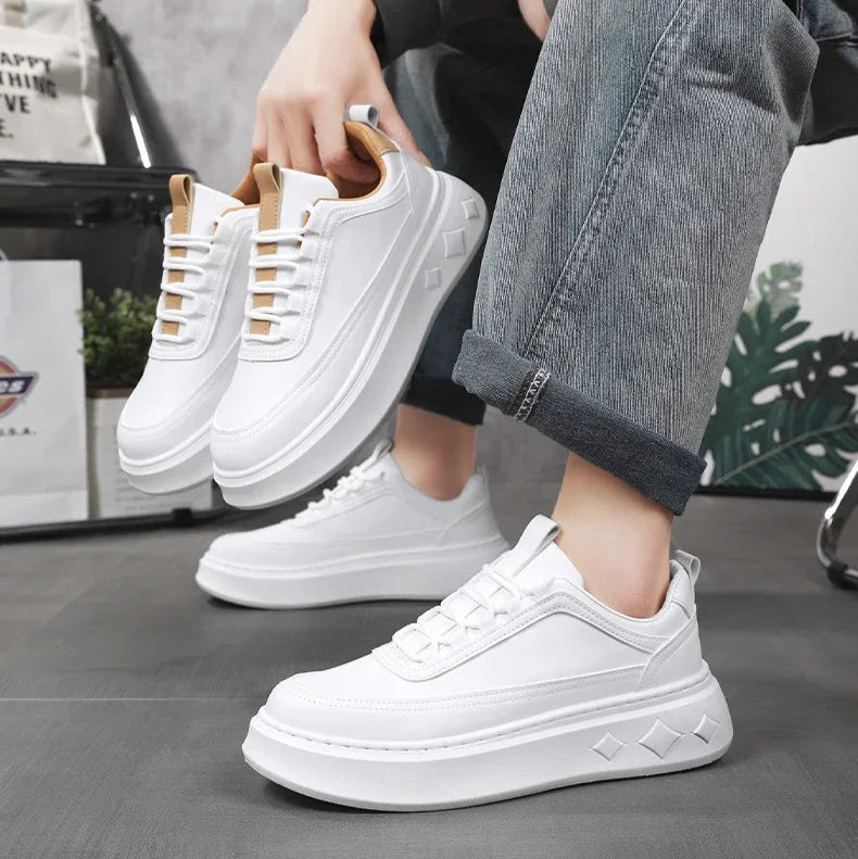 Tênis Masculino Plataforma Leve em Tecido Premium - Milano