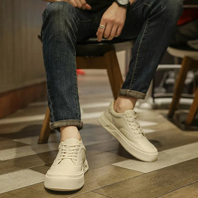 Tênis Masculino Casual em Couro e Confortável - Giulio
