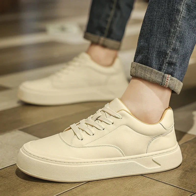 Tênis Masculino Casual em Couro e Confortável - Giulio