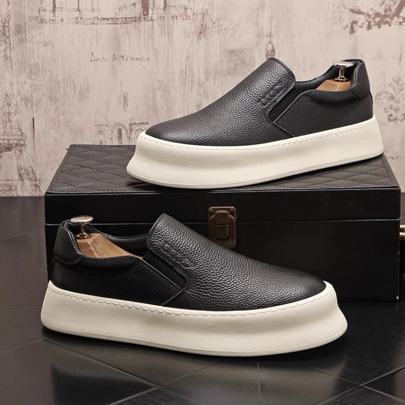 Mocassim Masculino Casual em Couro - Levi
