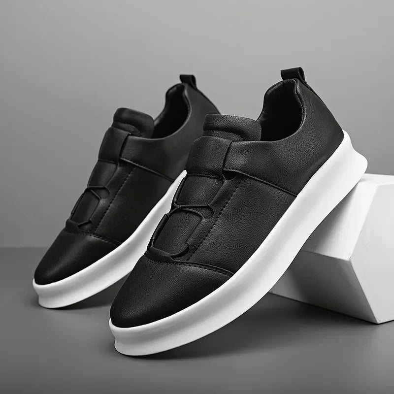 Tênis Masculino Casual Slip-On em Couro e Leve - Vittorio