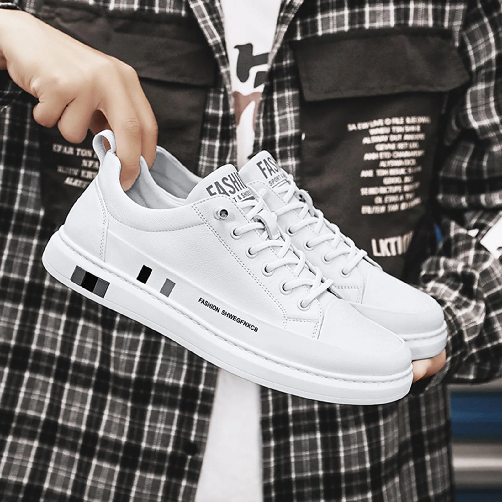 Tênis Masculino Casual em Couro Low-Cut - Marcel